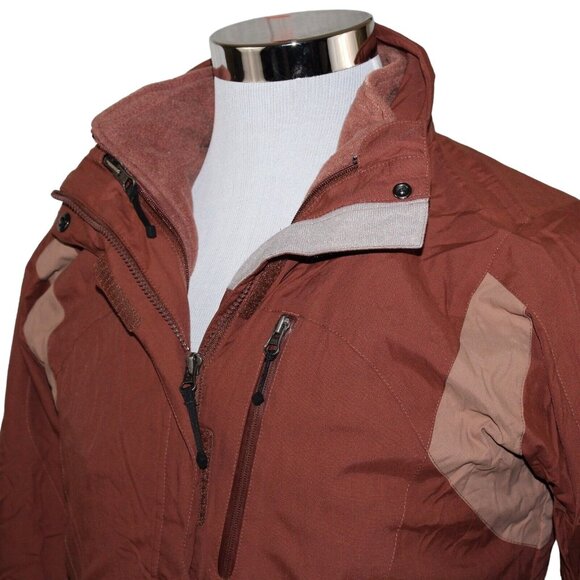 Outdoor Products Large Brown 3 In 1 Full Zip Winter Ski Snowboarding Jacket - Picture 6 of 12